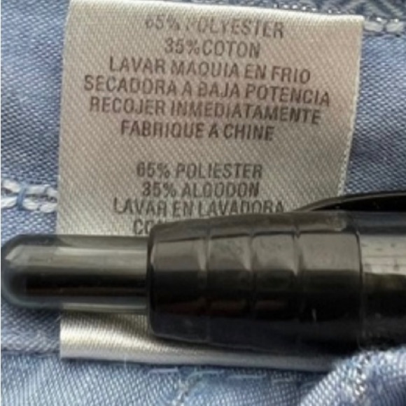 White Horse Light Blue Striped Western Pearlescent Button Long Sleeve Shirt L - Picture 9 of 10